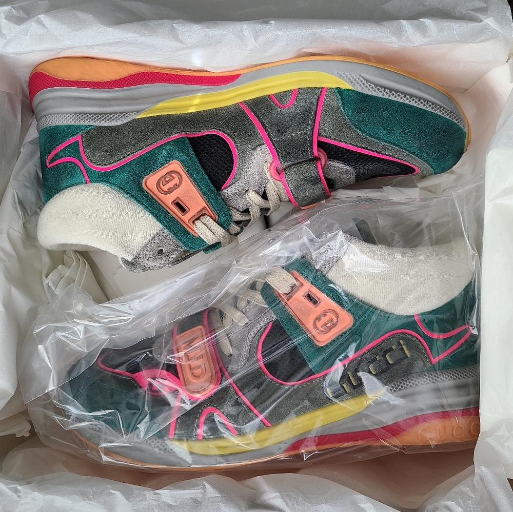 Gucci Ultrapace Mid top Suede Shoes NIB